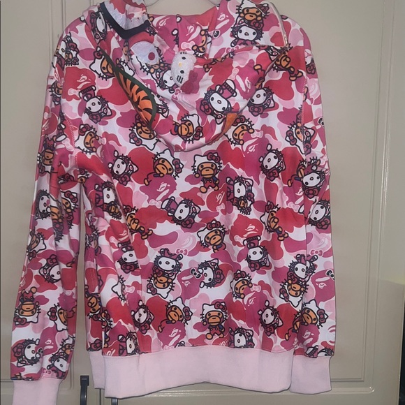 Bathing Ape HelloKitty  Character Pink and Orange Hoodie 1on1 - Picture 1 of 8